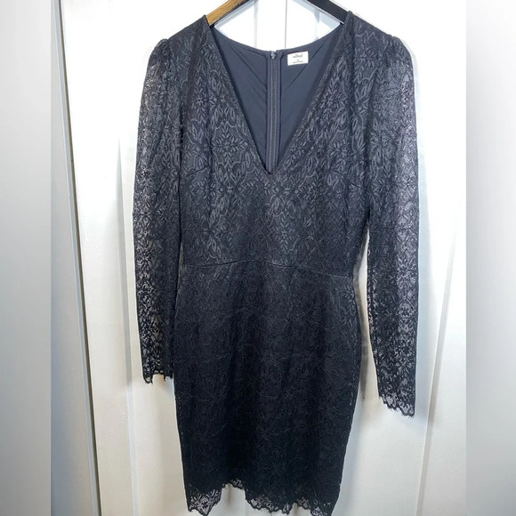 Wilfred | Black Long Sleeve Lace Dress - Size 10 - Picture 1 of 6